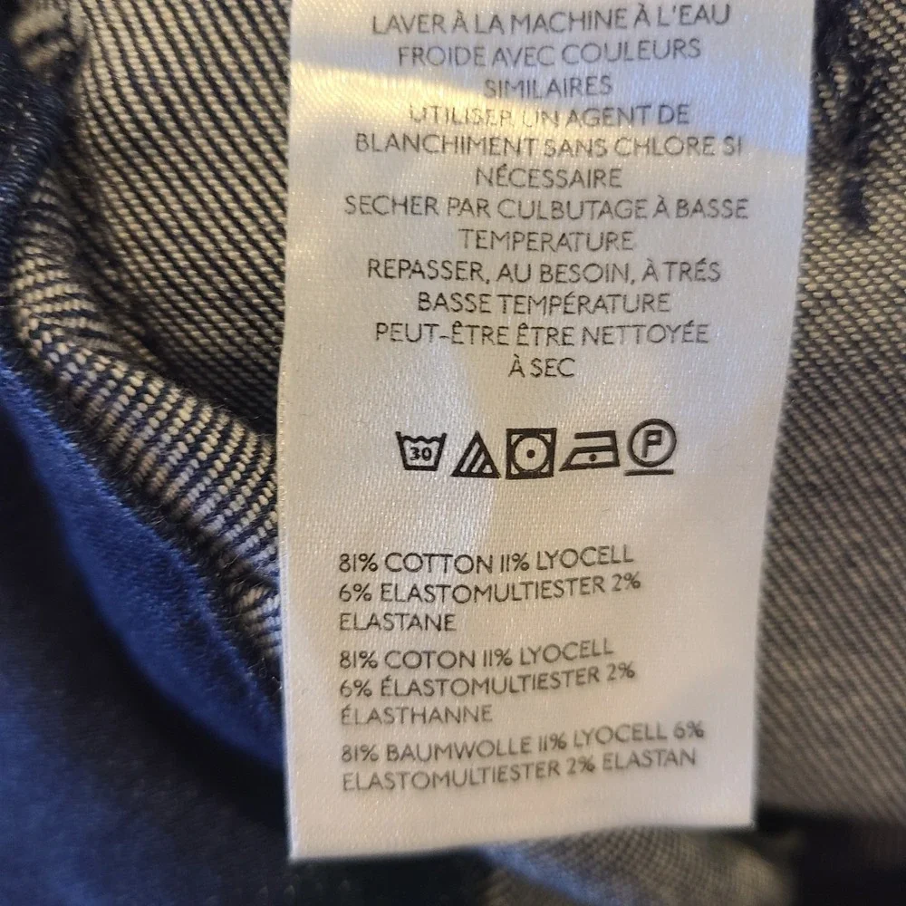 Maeve The Colette Wide Leg Jeans Womens Size 24 Dark Wash High Rise Patch Pocket - Picture 7 of 7